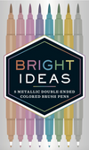 Bright Ideas 8 Metallic Double Ended Coloured Brush Pens