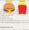 Mini Magnetic Bookmarks - Burger & Fries (2-pack)