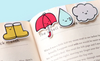 Mini Magnetic Bookmarks - Rainy Days (4-pack)