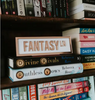 Fantasy Ln Acrylic Shelf Sign w/ Stand