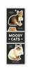 Moody Cats Magnetic Bookmark Set