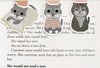 Mini Magnetic Bookmark - Grey Cats (3 pack)